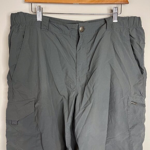 Columbia Cargo Shorts Men's 38 Gray Omni Shade Nylon Sun Protection Outdoor - Picture 3 of 12